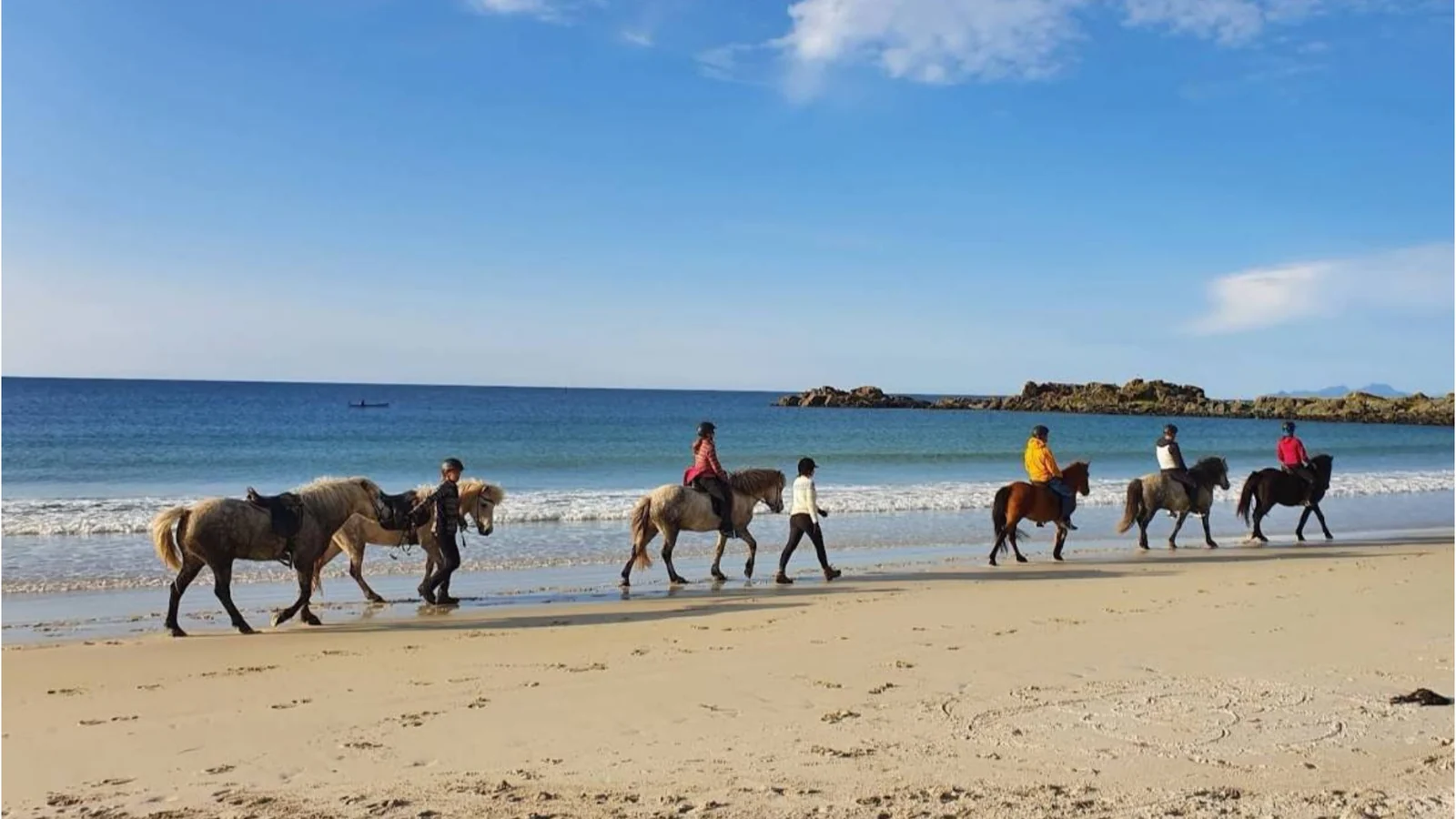 騎乘冰島矮馬走過羅浮敦海岸